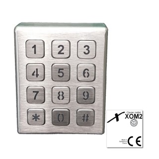 XOM2 Clavier Inox à prise ronde noire - XOTP
